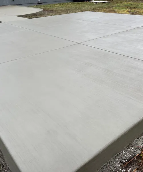 Broom Finish Patio Replacement With Decorative Border And Swimming SPA Slab in Kent 